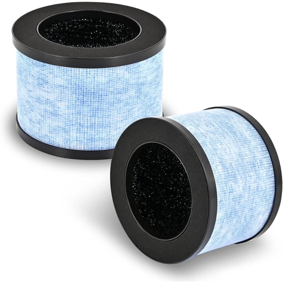 MK06 H13 True HEPA Filters Replacement for AROEVE MK01 MK06 and Kloudi Air Purifier DH-JH01, Intelabe EPI080/EP1080, Elechomes EPI081/EP1081, H13  True HEPA Filter, 2 Pack