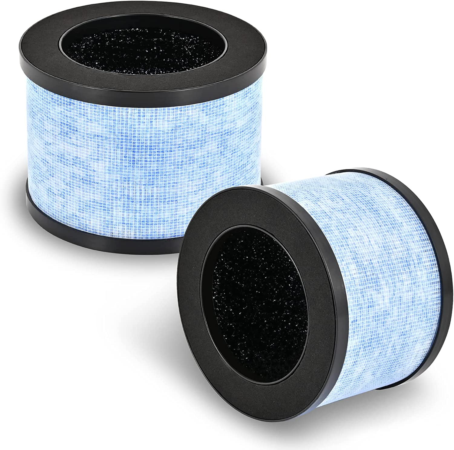 MK06 H13 True HEPA Filters Replacement for MK01 MK06 and Kloudi Air Purifier DH-JH01, Intelabe EPI080/EP1080, Elechomes EPI081/EP1081, H13 Premium True HEPA Filter, 2 Pack