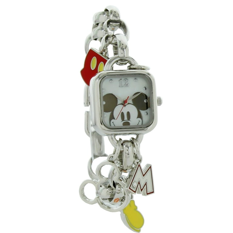 Mickey mouse charm bracelet watch best sale