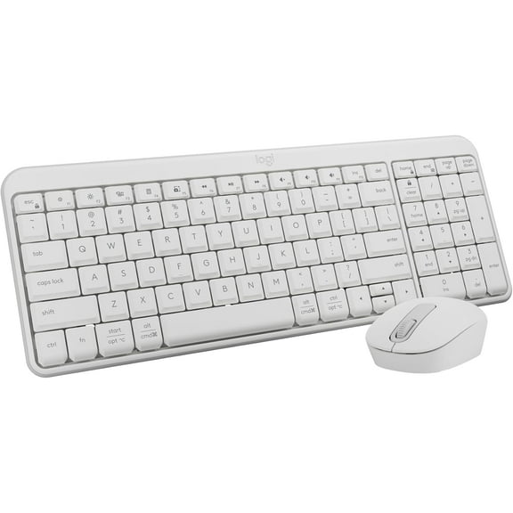 MK250 Bluetooth Wireless Mouse and Keyboard Combo: Fast & Easy Connectivity, Compact Wireless Keyboard, Ambidextrous Mouse, Durable Build - Windows/MacOS - White