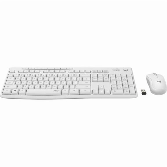 MK295 Silent Wireless Keyboard Mouse Combo, White