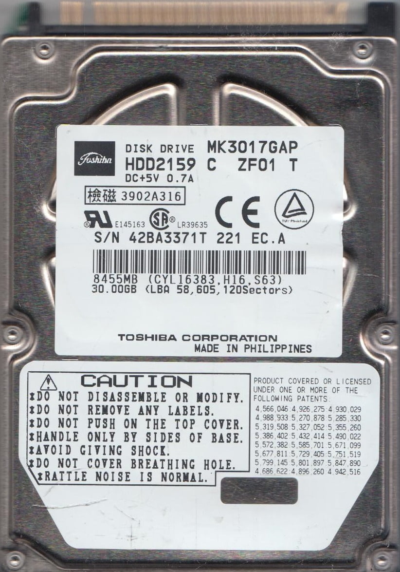 PCB - Toshiba 30GB MK3017GAP (HDD2159 A ZF01 T) B3602175 A0/A0.02H Hard Drive eB