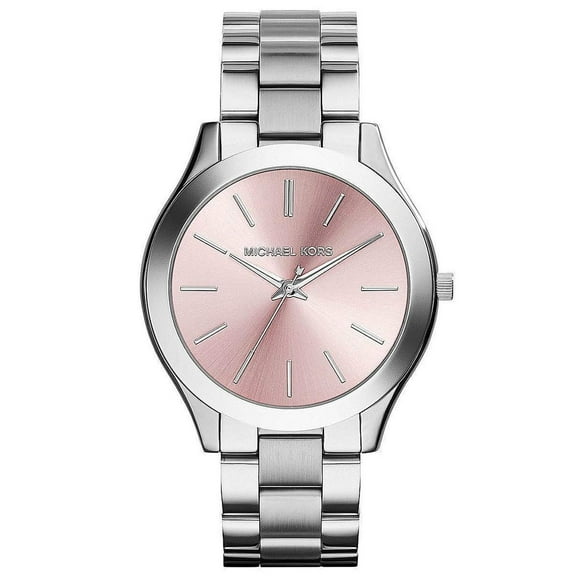 MK3380 Women's Slim Runway Light Pink Dial Stainless Steel Bracelet Watch
