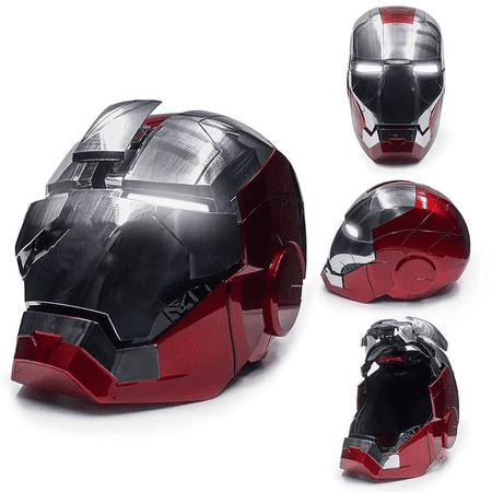 MK5 Helmet Electronic Open/Close Mask with 3 Controls Way and Sounds & LED Eyes 1:1 Model ction figures