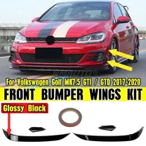 MK7.5 MK8 Car Front Bumper Side Canards Bumper Lip Spoiler For Volkswagen For VW Golf MK7.5 MK8 R-Line GTI GTD Side Splitter Lip