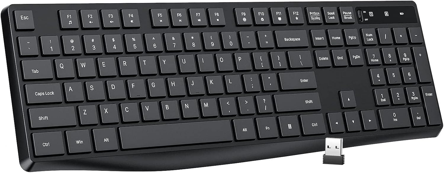 MK98 Keyboard, 2.4G , Computer Keyboard, Enlarged Light, Full Size PC ...
