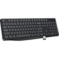 thumbnail image 1 of MK98 Wireless Keyboard, 2.4G Ergonomic, Computer Keyboard, Enlarged Indicator Light, Full Size PC Keyboard with Numeric Keypad for Laptop, Desktop, Surface, Chromebook, Notebook, Black, 1 of 4