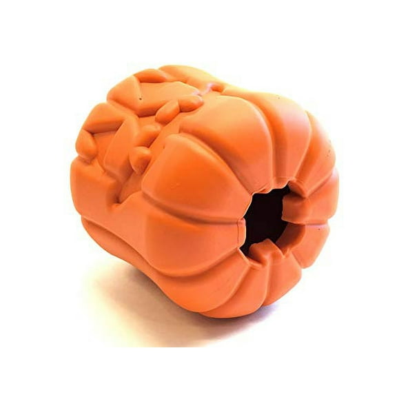 MKB Jack O' Lantern Durable Rubber Chew Toy & Treat Dispenser Orange Large