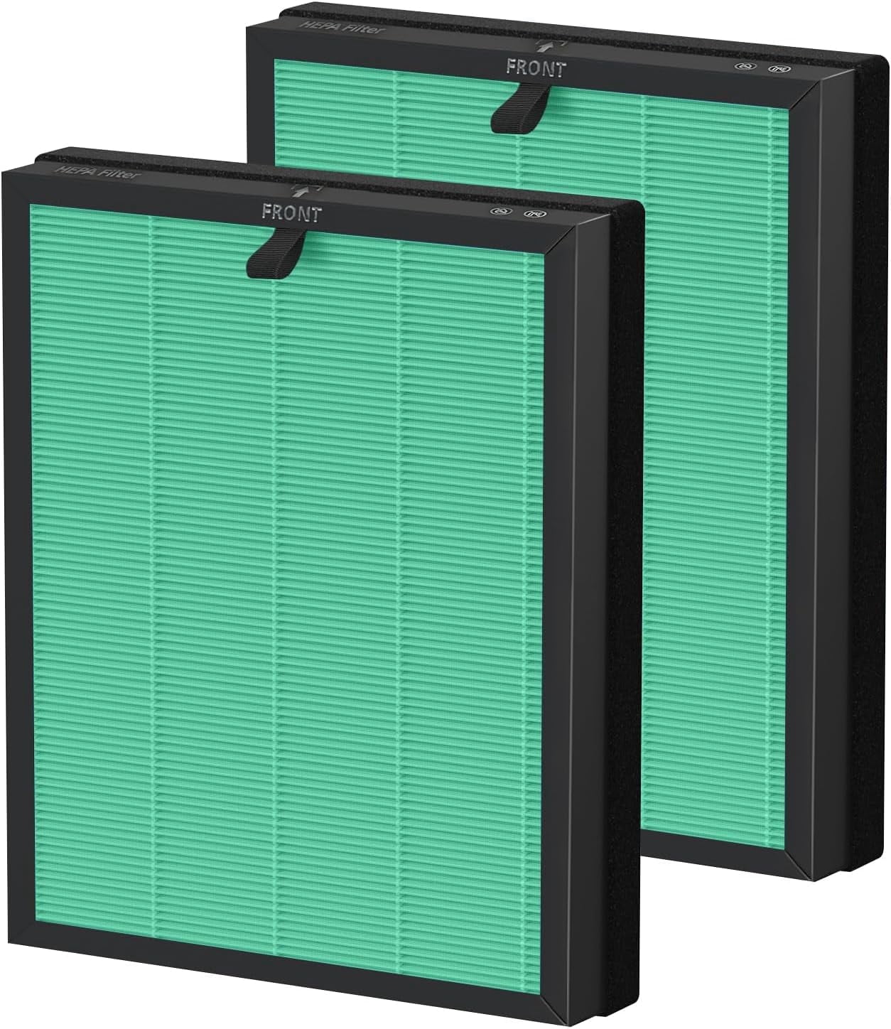 MKD05 Air Filter Replacement, Compatible with AROEVE MKD05 Air Purifier, 4-in-1 High-Efficiency HEPA Filter, True HEPA Filter with Activated Carbon Filter, 2 Pack (MKD05-Green-2Pack)