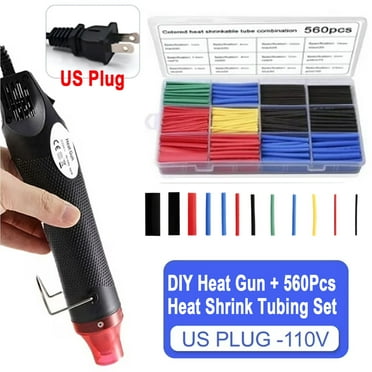 MKDAQIQIU 560 PCS Heat Shrink Wrap Tube Kit with Heat Gun