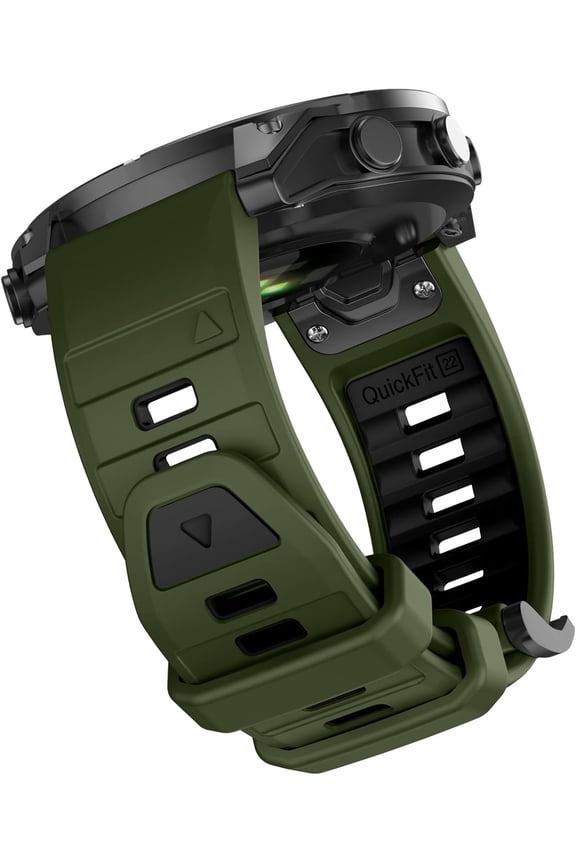 -Watch Bands Compatible with Fenix 8 Solar/Amoled 47mm 22mm Soft Siliocne Strap for Garmin Fenix 5/Fenix 5 Plus/Fenix 6/Fenix 6 Pro/Fenix 7 Smartwatch