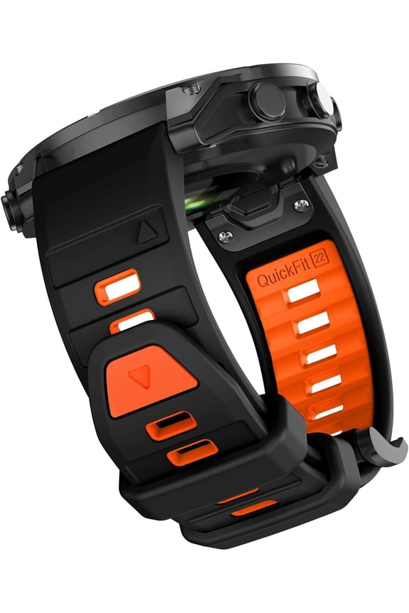 -Watch Bands Compatible with Fenix 8 Solar/Amoled 47mm 22mm Soft Siliocne Strap for Garmin Fenix 5/Fenix 5 Plus/Fenix 6/Fenix 6 Pro/Fenix 7 Smartwatch