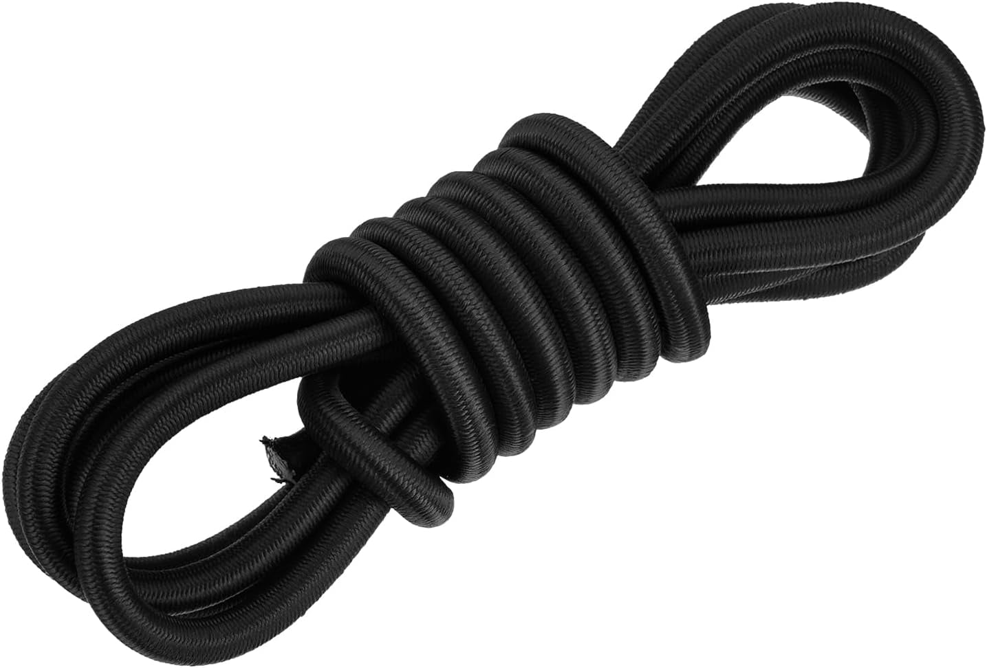 MKEUDQ-0.4 Inch Shock Cord, 10 Feet Black Bungee Cord Tent Pole Shock Cord Round Elastic Kayak Rope Stretch String Marine Grade Heavy Polyester for DIY Projects Tie Downs