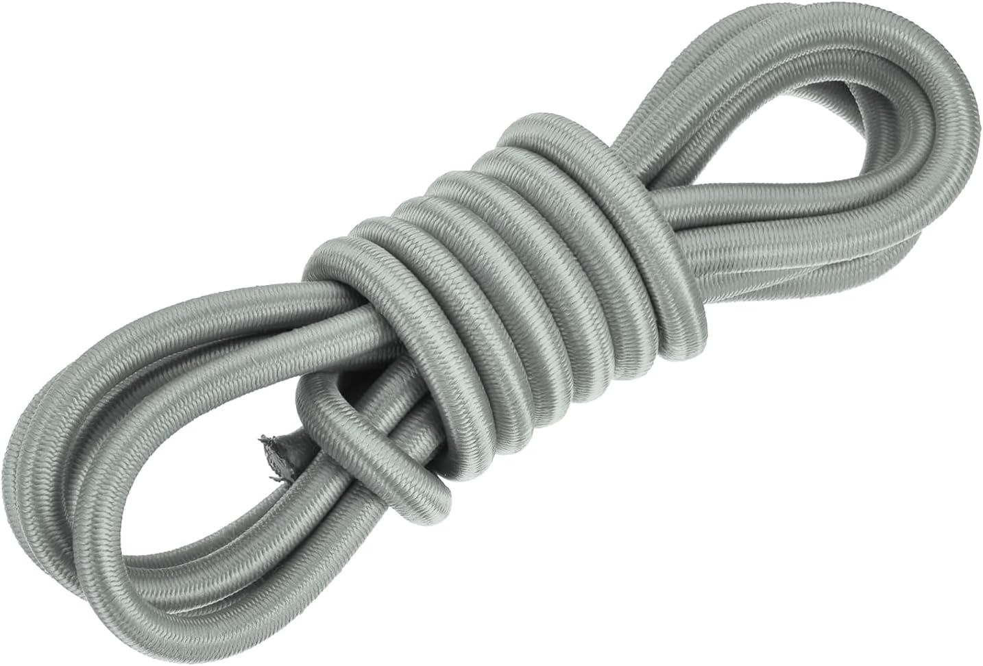 MKEUDQ-0.4 Inch Shock Cord, 10 Feet Grey Bungee Cord Tent Pole Shock Cord Round Elastic Kayak Rope Stretch String Marine Grade Heavy Polyester for DIY Projects Tie Downs
