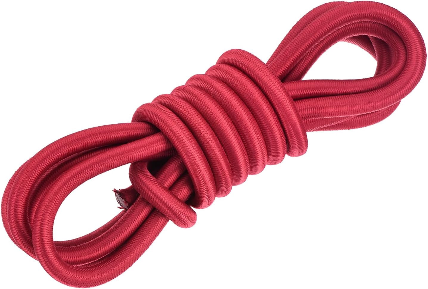 MKEUDQ-0.4 Inch Shock Cord, 10 Feet Red Bungee Cord Tent Pole Shock Cord Round Elastic Kayak Rope Stretch String Marine Grade Heavy Polyester for DIY Projects Tie Downs
