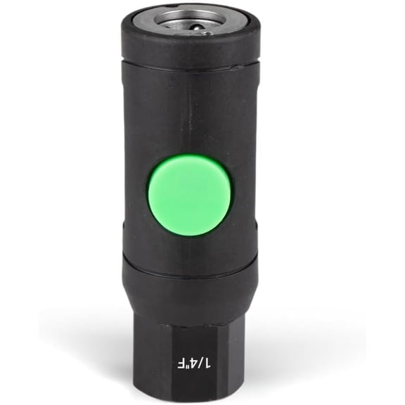 MKEUDQ-1/4 FNPT Safety Couplers Industrial Style Air Plug, High Flow Air Coupler with 1/4'' Inch NPT Threads Quick-Disconnect, Industrial1 pack