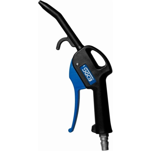 MKEUDQ-1/4" NPT Angled Quiet Blow Gun Compressed Air Tool, 4.2-in Long Reach & Scratch-Free ABS Nozzle for Engine Bay & Interior Cleaning