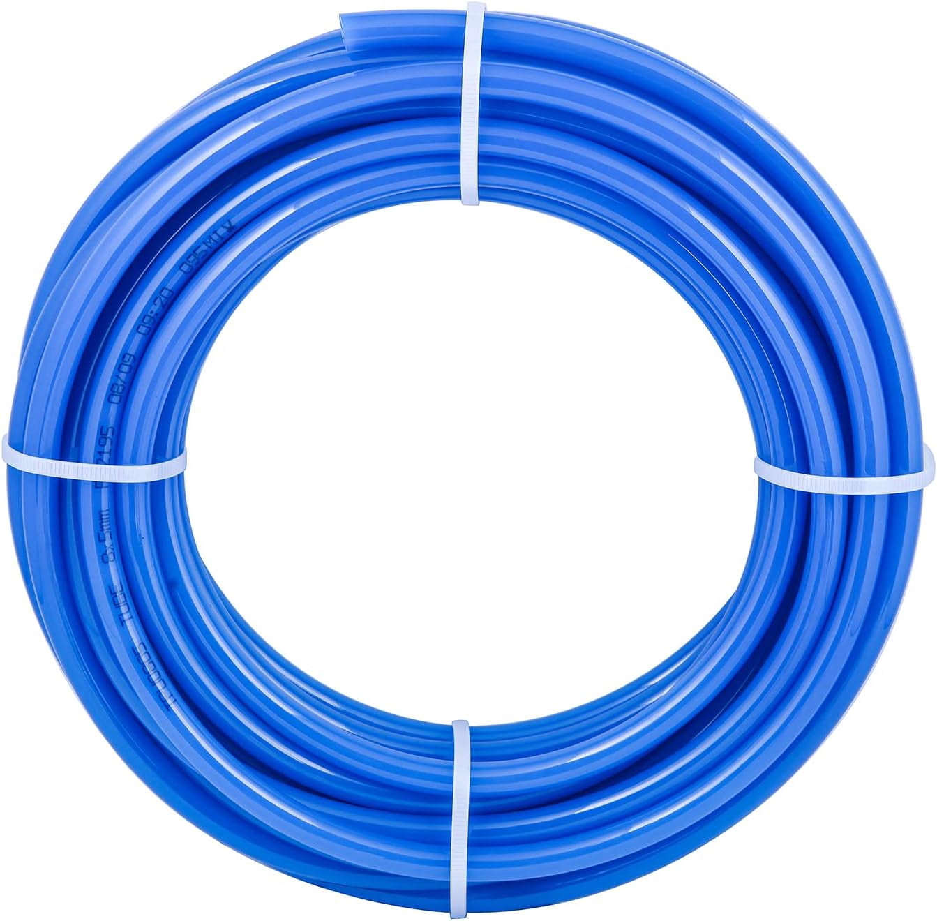 MKEUDQ-1/4" OD PU Tubing, 32.8 Feet Length Pneumatic Hose for Air Compressor or Fluid Transfer Line (Blue, 32.8FT)