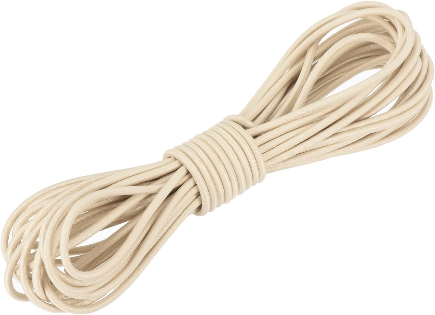 MKEUDQ-1/8 Inch Shock Cord, 25 Feet Khaki Bungee Cord Tent Pole Shock Cord Round Elastic Kayak Rope Stretch String Marine Grade Heavy Polyester for DIY Projects Tie Downs