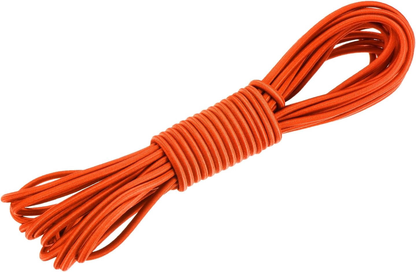 MKEUDQ-1/8 Inch Shock Cord, 25 Feet Orange Bungee Cord Tent Pole Shock Cord Round Elastic Kayak Rope Stretch String Marine Grade Heavy Polyester for DIY Projects Tie Downs