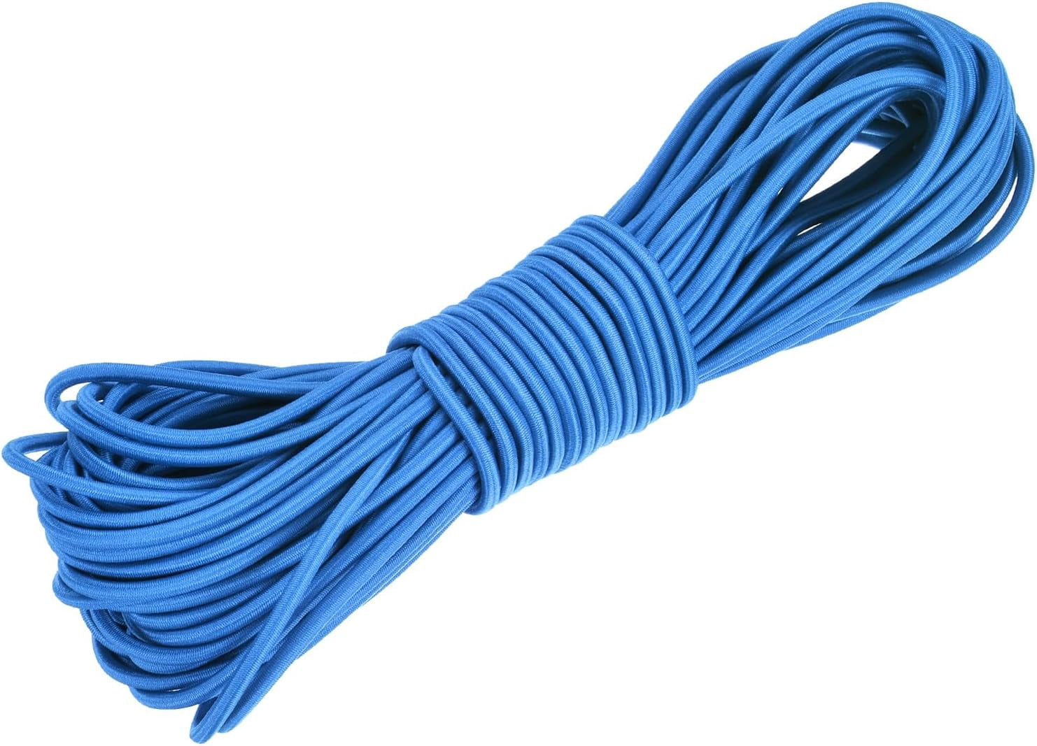 MKEUDQ-1/8 Inch Shock Cord, 50 Feet Blue Bungee Cord Tent Pole Shock Cord Round Elastic Kayak Rope Stretch String Marine Grade Heavy Polyester for DIY Projects Tie Downs