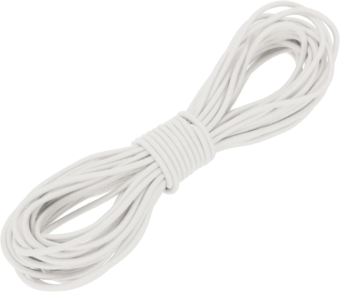 MKEUDQ-1/8" x 33' Elastic Bungee Cord, Bungee Shock Cord Kayak Stretch String Rope for Camping Tent Bike Tie Down Kayaking Boating Repairing Poles DIY Canopy Patio, White