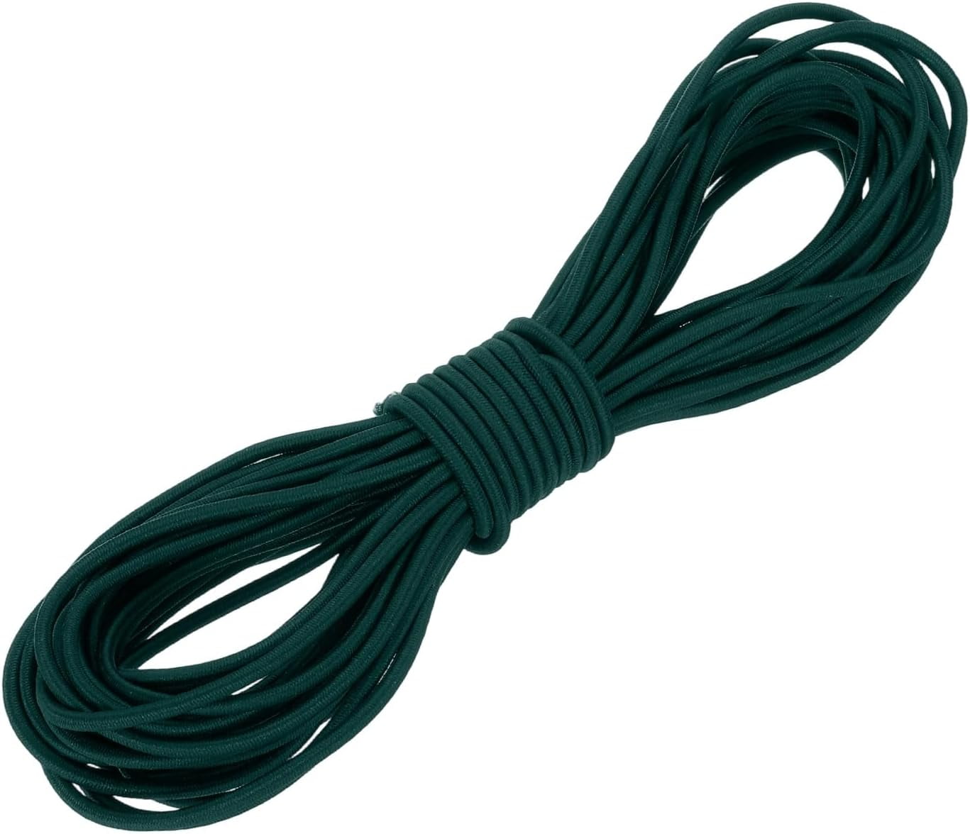 MKEUDQ-1/8" x 33' Elastic Bungee Cord, Bungee Shock Cord Kayak Stretch String Rope for Camping Tent Bike Tie Down Kayaking Boating Repairing Poles DIY Canopy Patio, Dark Green