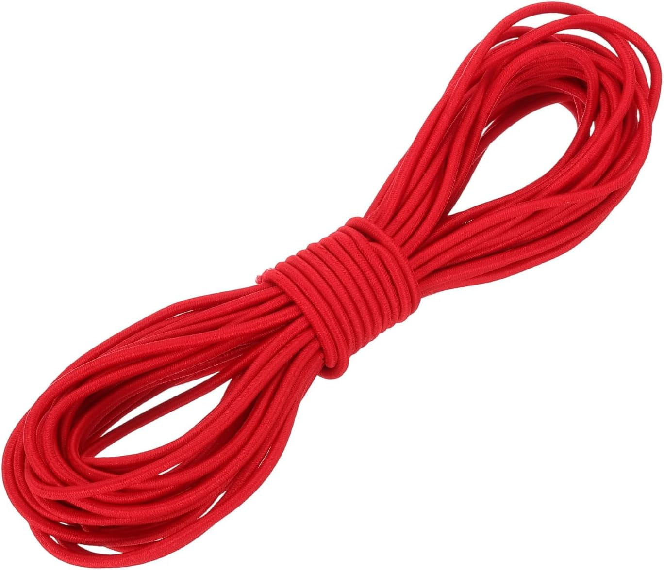 MKEUDQ-1/8" x 33' Elastic Bungee Cord, Bungee Shock Cord Kayak Stretch String Rope for Camping Tent Bike Tie Down Kayaking Boating Repairing Poles DIY Canopy Patio, Red