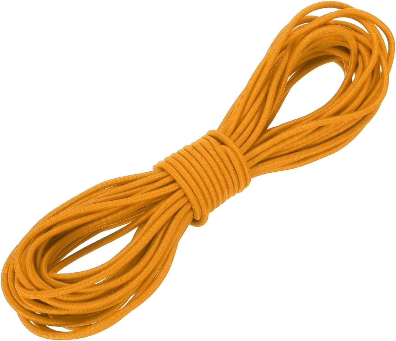 MKEUDQ-1/8" x 33' Elastic Bungee Cord, Bungee Shock Cord Kayak Stretch String Rope for Camping Tent Bike Tie Down Kayaking Boating Repairing Poles DIY Canopy Patio, Gold