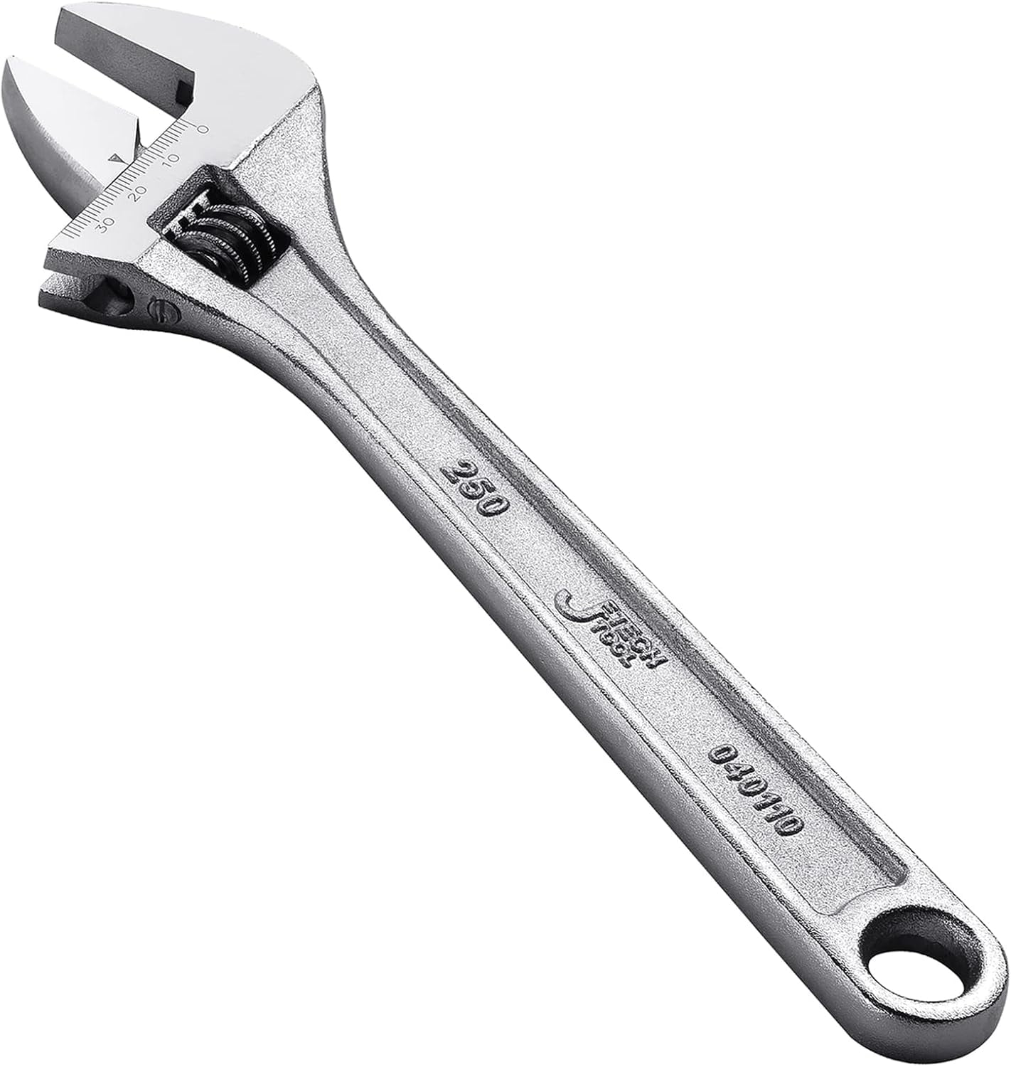 MKEUDQ-10-Inch Adjustable Wrench - Professional Heavy Duty Chrome Vanadium Steel Shifter Spanner with Inch/Metric Scale Wide Caliber Opening