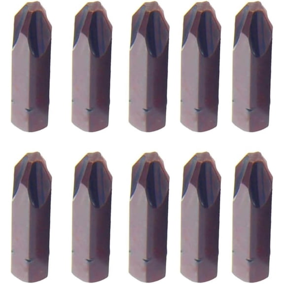 MKEUDQ-10 Pcs Phillips Screwdriver Bits, Phillips Head Screwdriver Set, with 5/16-inch Hex Shank, 32mm Length Cr-V Steel Screw Driver Kit Tools, for Repair Work