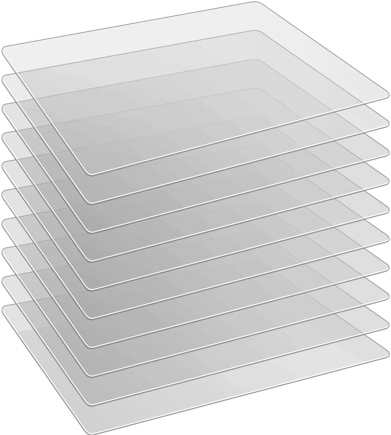 MKEUDQ-10 Pieces Flexible Plastic Cutting Board Multi Purpose Placemats Cutting Mats Vegetable Fruit Board, 15 x 12 Inch