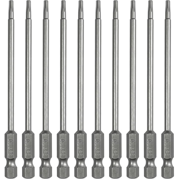 MKEUDQ-10PCS T10 Torx Screwdriver Bit Sets, 4Length Magnetic Security Torx Bits Set (10, T10-4inL)