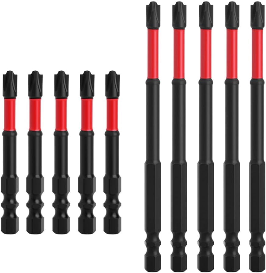 MKEUDQ-10pcs Magnetic FPH2 Impact Screwdriver Bit Set, 65mm & 110mm FPH2 Bits for Electrician, Phillips Slotted Bits, 1/4\u201d Hex-Shank S2 Steel, Cross Slot Screw Driver Drill Bit Used on Circuit B