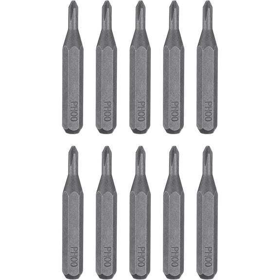 Uxcell 3-Pack Phillips Screwdriver Bits, 5/32 Inch Hex Shank PH00, S2 Steel 28mm Length, Magnetic Driver Bit Set For Power Tools