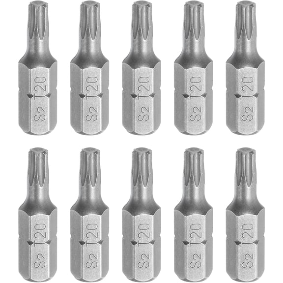 MKEUDQ-10pcs Torx Screwdriver Bit 1/4" Hex Shank T20 Head 1" Length S2 Steel 6 Point Security Drill Bits for Repair Work Electric Screw Driver