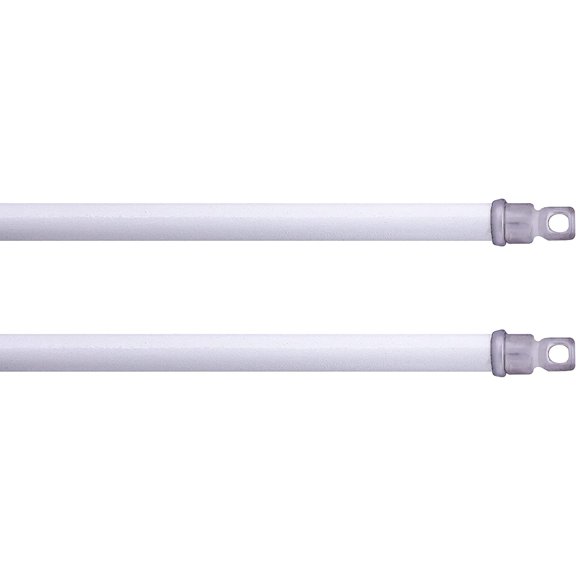 MKEUDQ-11-19 in. Adjustable Petite Swivel Sash Rod, 2-Pack, 5/16 in. Diameter, White