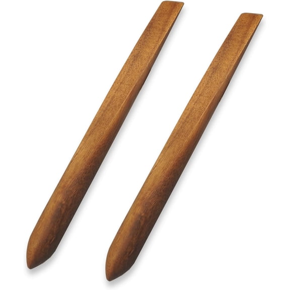 MKEUDQ-11 Inch Wooden Sourdough Bread Mixing Stir Stick Spurtle, Sourdough whisk Sourdough Bread Making Tools Baking supplies,Acacia Wooden Spatula Paddle Stirring Stick for Kitchen Cooking (2)