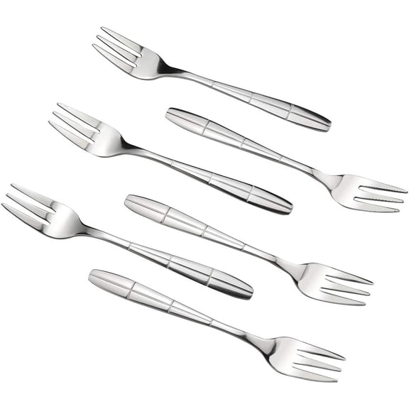 MKEUDQ-12-Piece Stainless Steel Tasting Fork/ 3-Tine for Dessert, Appetizer