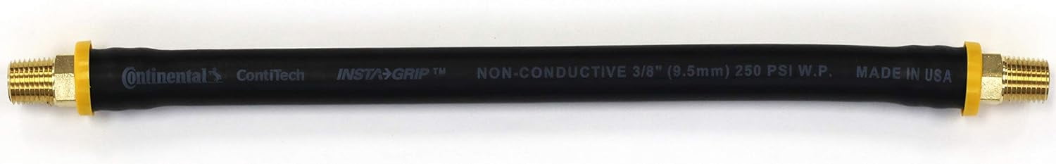 MKEUDQ-12-inch Short Air Compressor Hose: 1/4" Male NPT to 1/4" Male NPT Hose For Compressed Air And Hydraulic Oil (Lead-Free Brass)