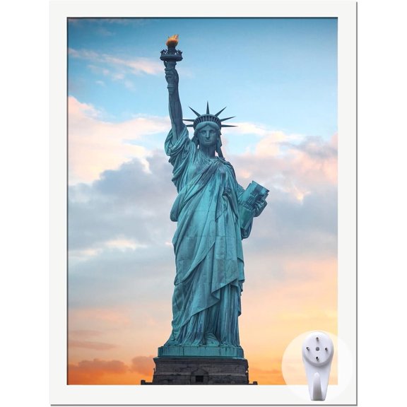 MKEUDQ-12x16 Picture Frame for 12by16 Poster Photo Canvas Certificate White High Transparent Photo Frame Wall Desktop Horizontal Vertical 12 x 16