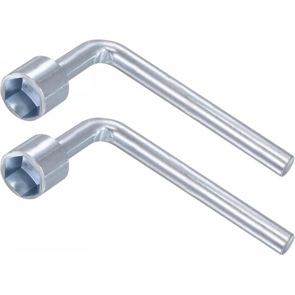 MKEUDQ-13mm Metric L Shaped Angled Open Hex 6 Point Socket Wrench, Single Ended 2 Pcs
