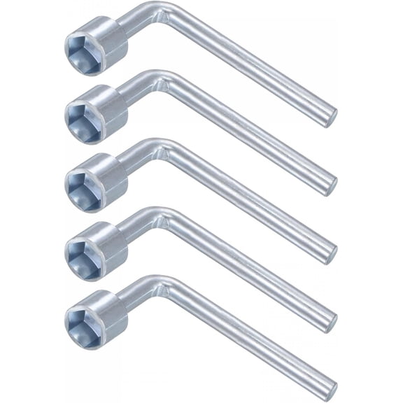 MKEUDQ-13mm Metric L Shaped Angled Open Hex 6 Point Socket Wrench, Single Ended 5 Pcs