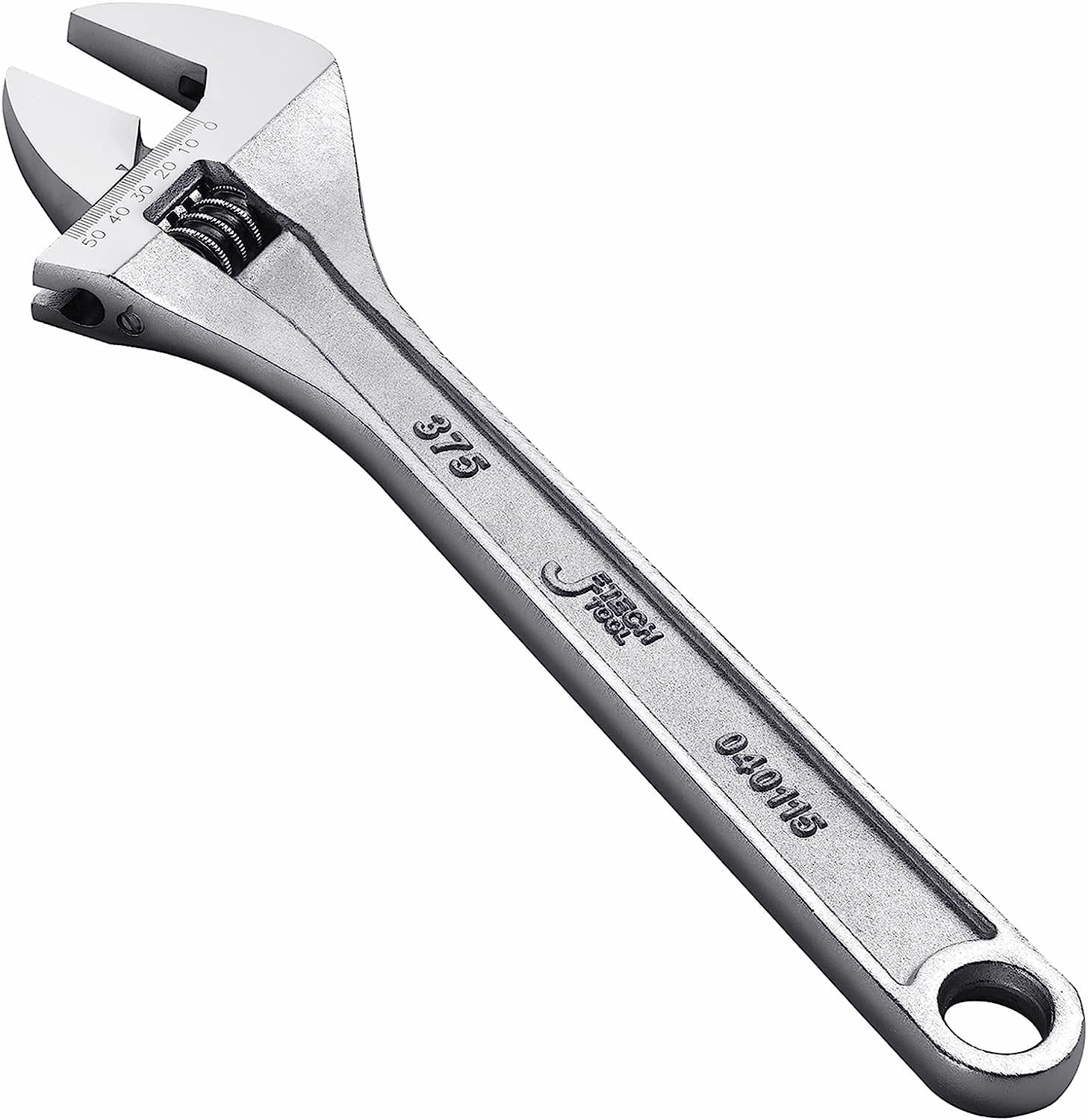 MKEUDQ-15-Inch Adjustable Wrench - Professional Heavy Duty Chrome Vanadium Steel Shifter Spanner with Inch/Metric Scale Wide Caliber Opening