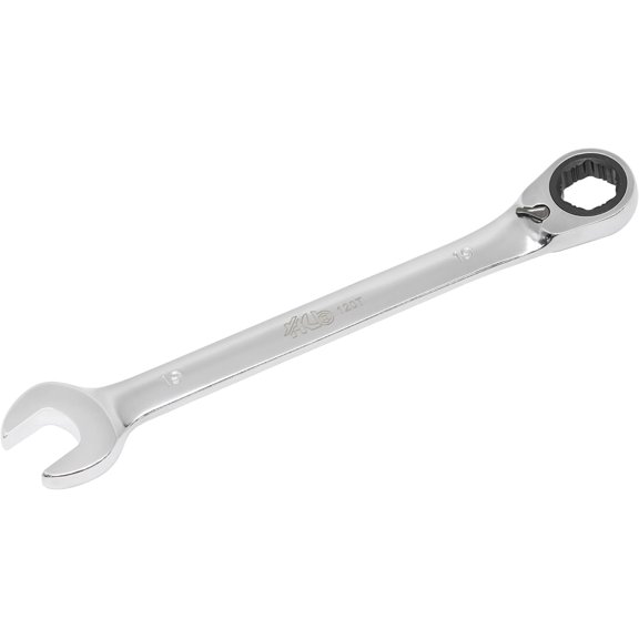 MKEUDQ-19mm Ratchet Wrench WGR019-U | 120-Tooth Non-Slip Reversible Metric Spanner 3 Arc Swing | Patented Grip Plus Rounded Bolt Remover | Chrome Vanadium Steel Micro-Chrome Finish | Made in Taiwan