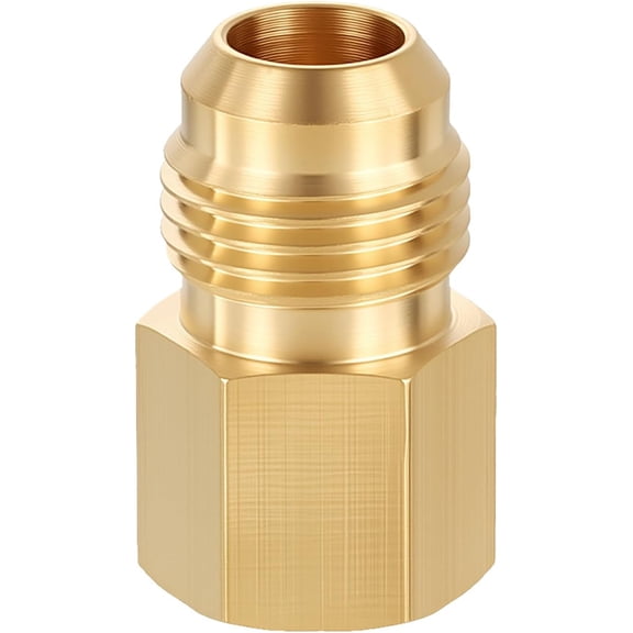MKEUDQ-1PCS 3/8" Male Flare x 1/4" FeMale NPT Thread Brass Hex Extension Adapter for Tub Spout/Shower
