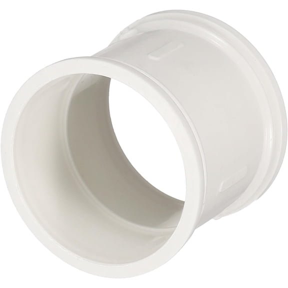 MKEUDQ-1pcs PVC Duct Coupler (2" / 50mm ID, White) - Straight Inline Plastic Round Pipe Connector Coupling Adapter Fitting, Fits Air Ventilation Exhaust Drain Waste Vent DWV Systems