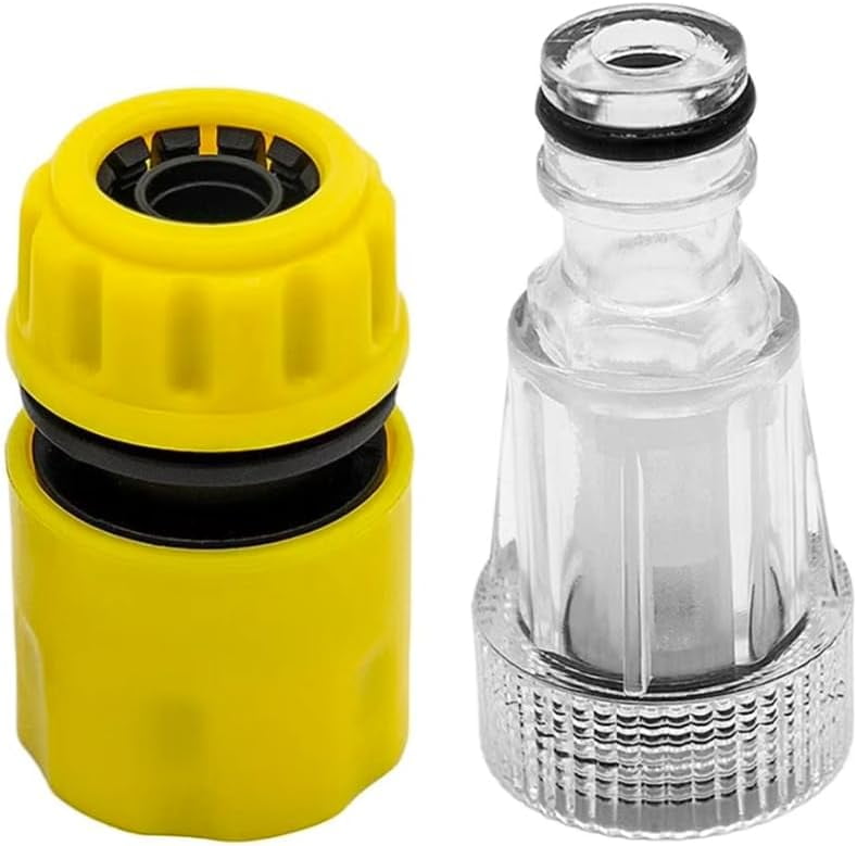 MKEUDQ-2.5" x 1.25" Quick Connect Pressure Washer Garden Hose Adapter PW909103K Replace for Pressure Washer Parts/Quick Connect Garden Hose Adapter, 3/4\u201d BSP Threading, Yellow
