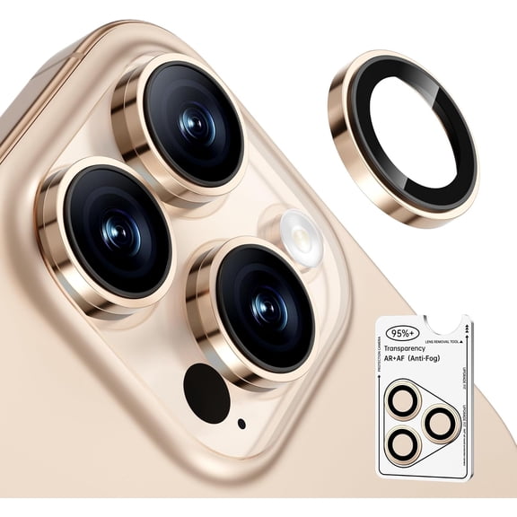 MKEUDQ-2 Pack Camera Lens Protector for iPhone 17 Pro Max/17 Pro/16 Pro Max/16 Pro/15 Pro Max/15 Pro/14 Pro Max/14 Pro [1:1 Invisible Fit & Ultra Clarity] Military Grade Glass & Metal Camera Cover, G