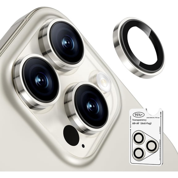 MKEUDQ-2 Pack Camera Lens Protector for iPhone 17 Pro Max/17 Pro/16 Pro Max/16 Pro/15 Pro Max/15 Pro/14 Pro Max/14 Pro [1:1 Invisible Fit & Ultra Clarity] Military Grade Glass & Metal Camera Cover, N